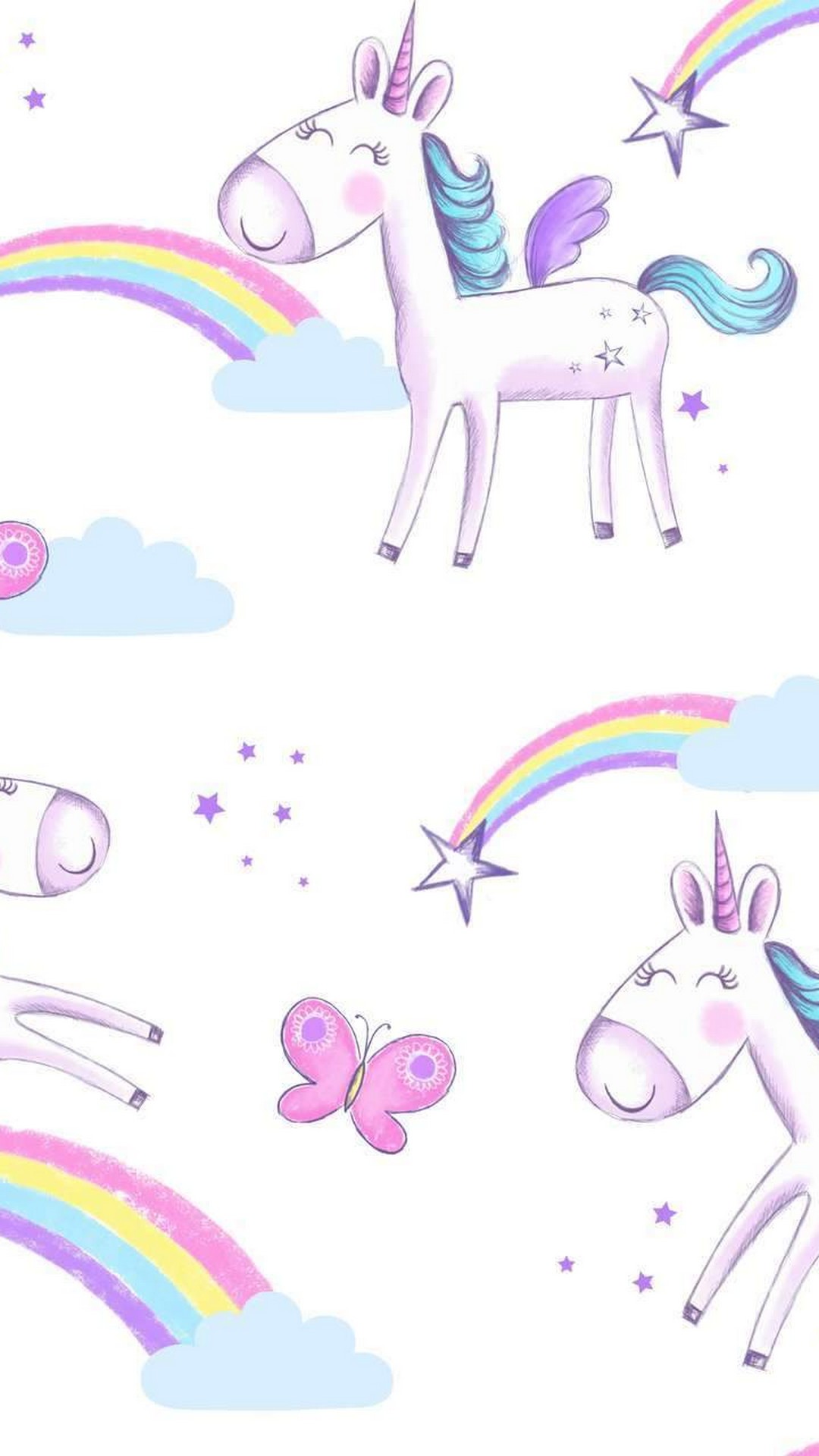 Cute Girly Unicorn iPhone 6 Wallpaper with high-resolution 1080x1920 pixel. You can use this wallpaper for your iPhone 5, 6, 7, 8, X, XS, XR backgrounds, Mobile Screensaver, or iPad Lock Screen