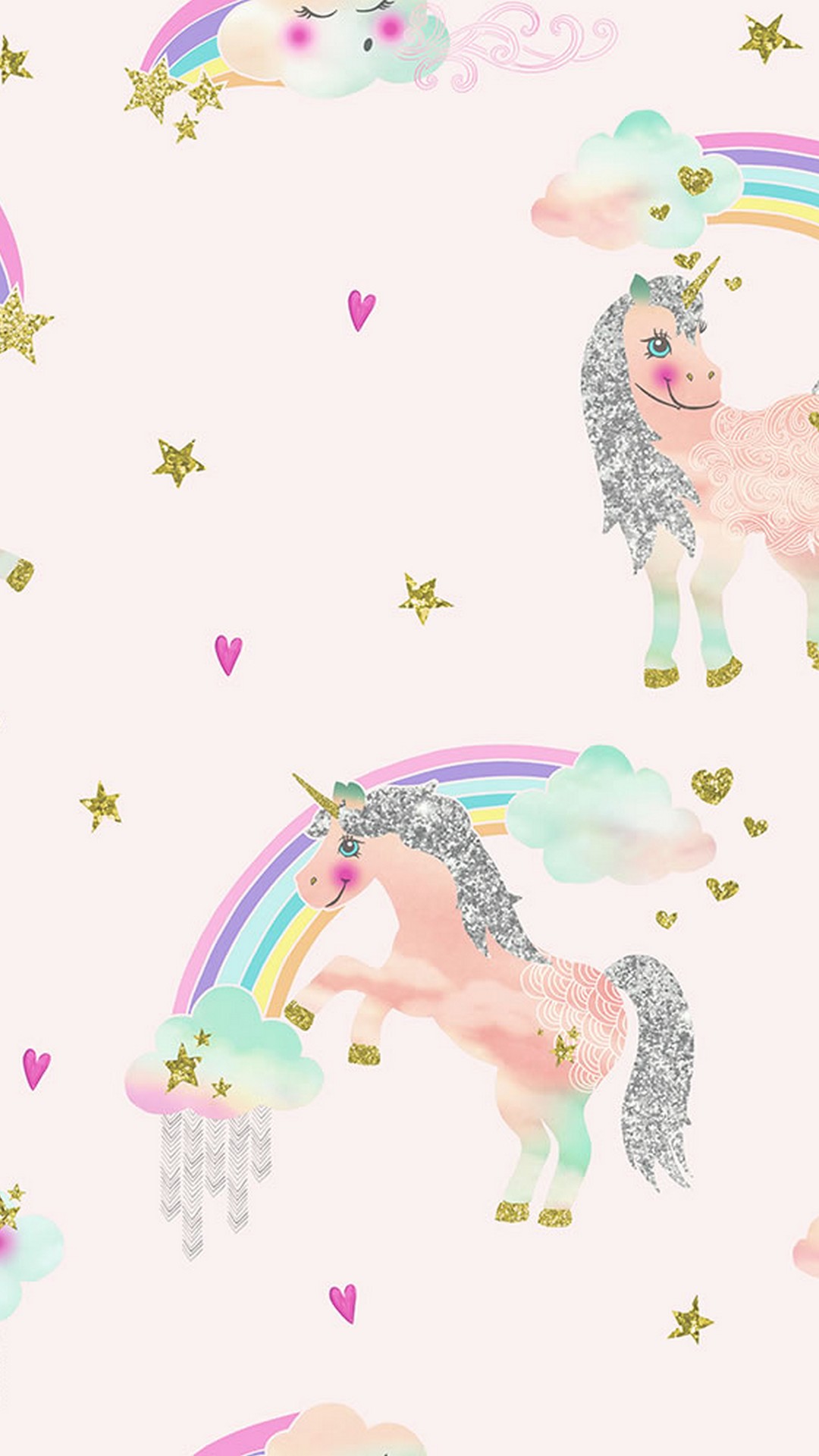 Cute Girly Unicorn iPhone Wallpaper with high-resolution 1080x1920 pixel. You can use this wallpaper for your iPhone 5, 6, 7, 8, X, XS, XR backgrounds, Mobile Screensaver, or iPad Lock Screen