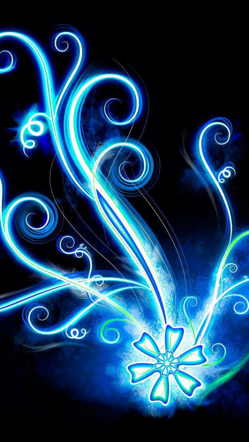 Blue Neon iPhone 6 Wallpaper 2021 3D iPhone Wallpaper